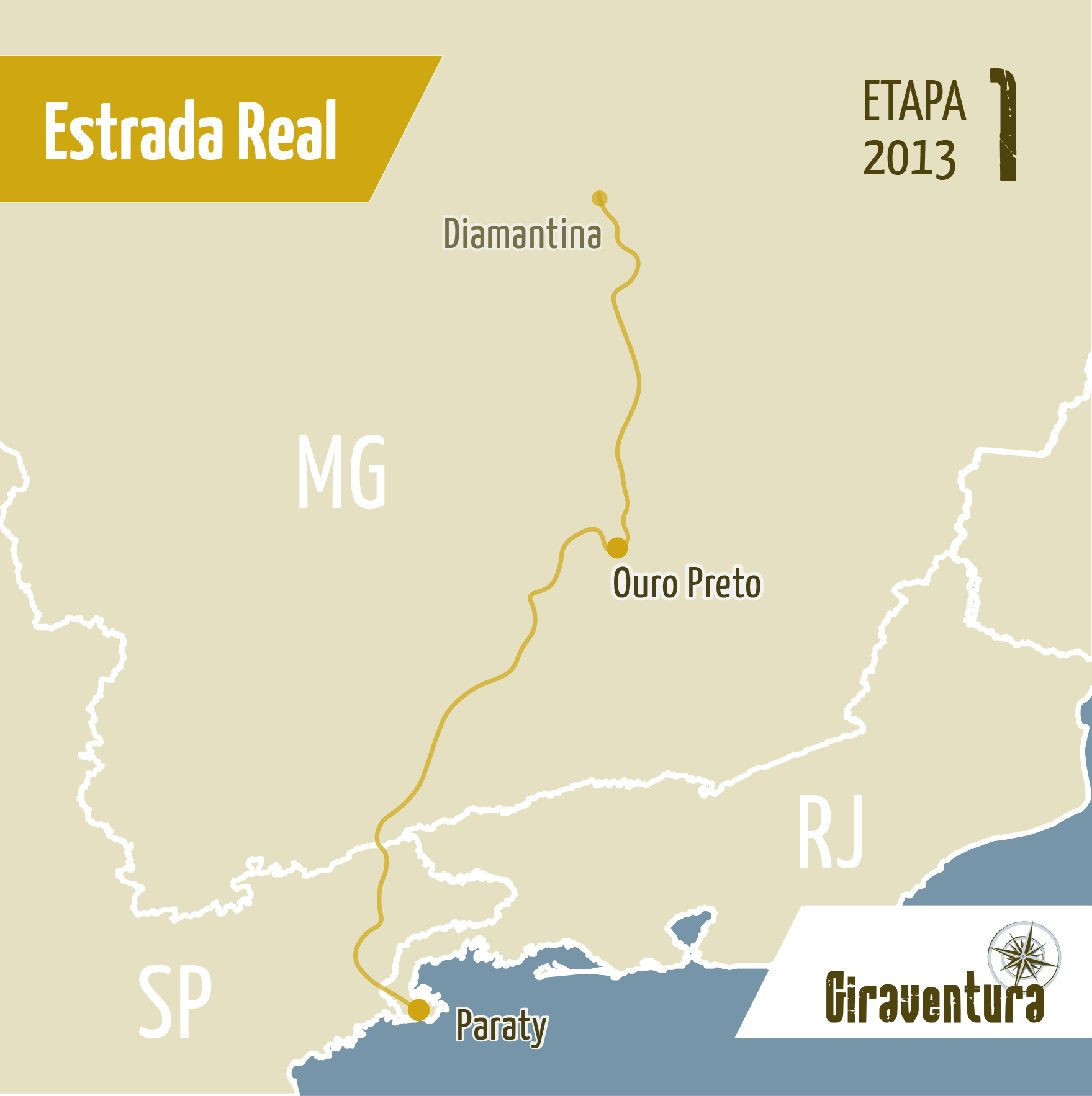 Mapa da Estrada Real 2013