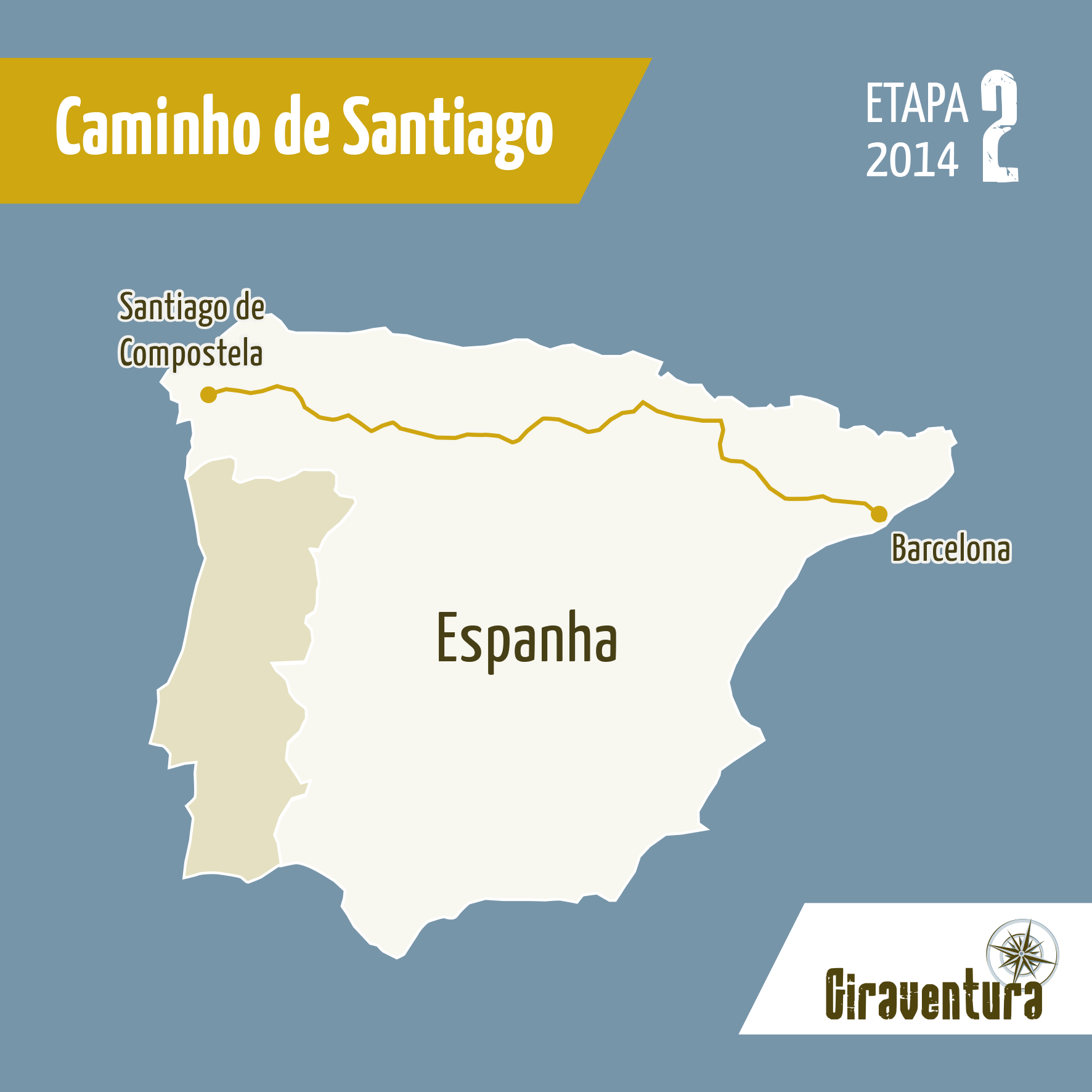 Mapa do Caminho de Santiago 2014