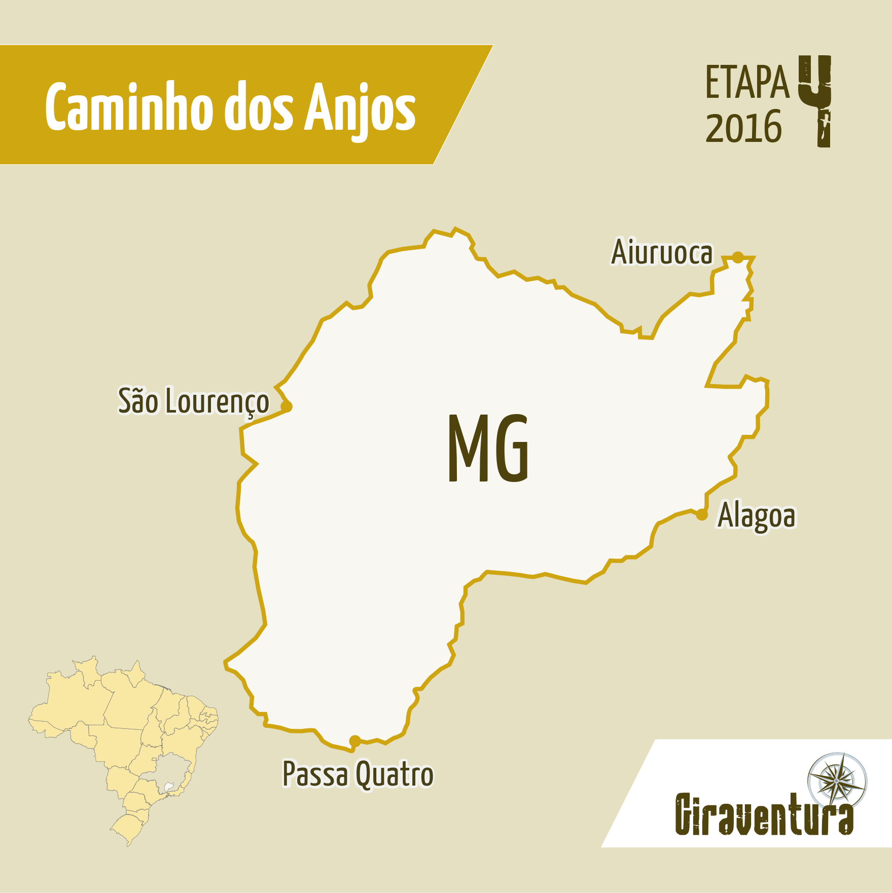 Mapa do Caminho dos Anjos 2016