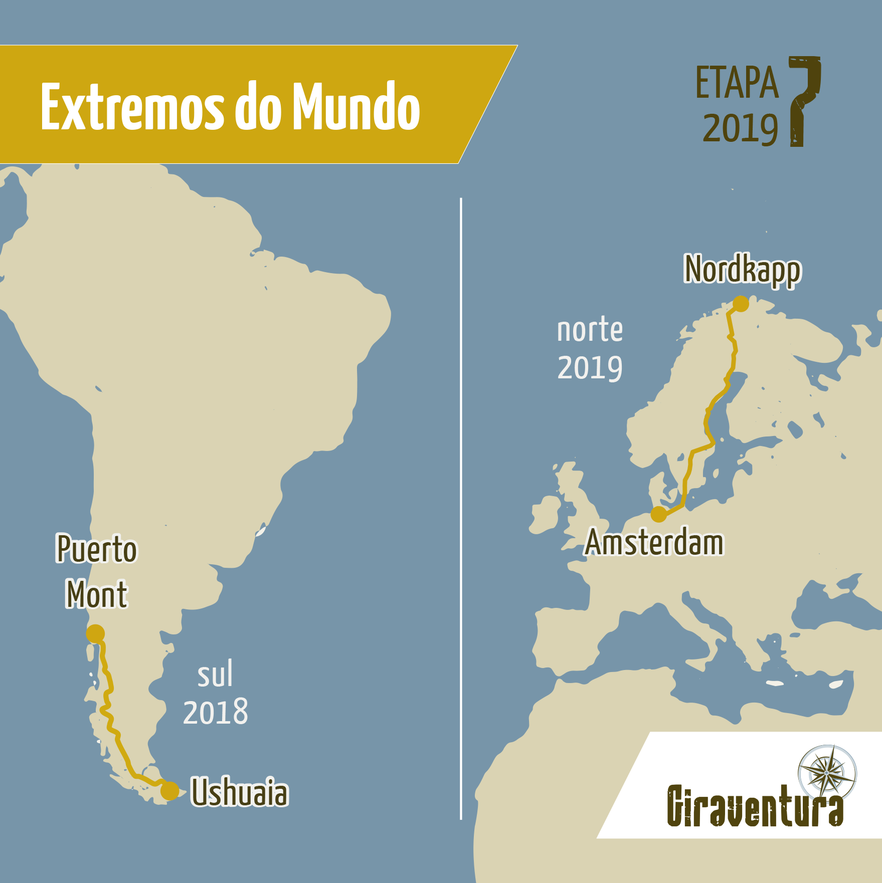 Mapa Extremos do Mundo 2019