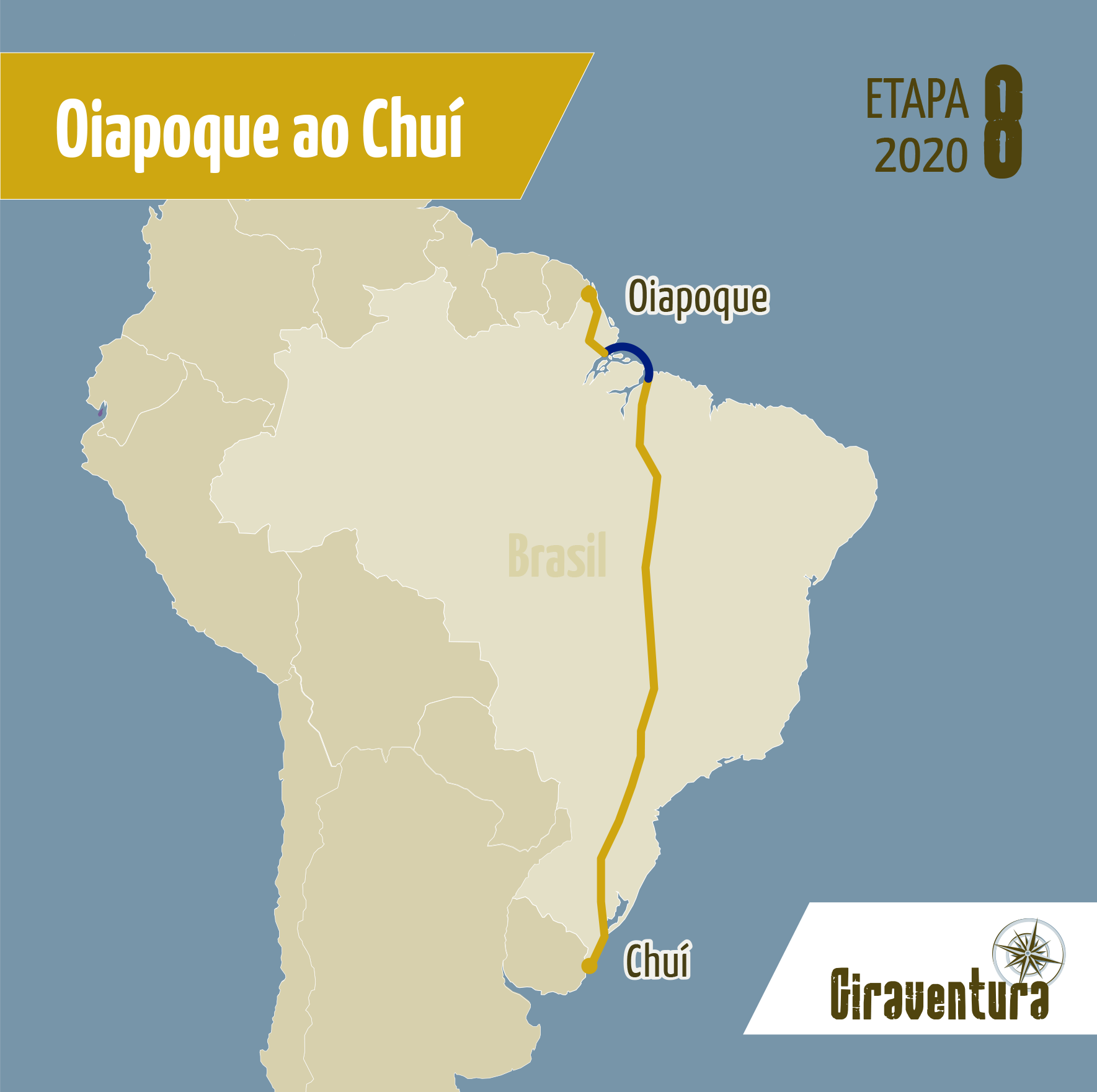 Mapa Oiapoque ao Chuí 2020