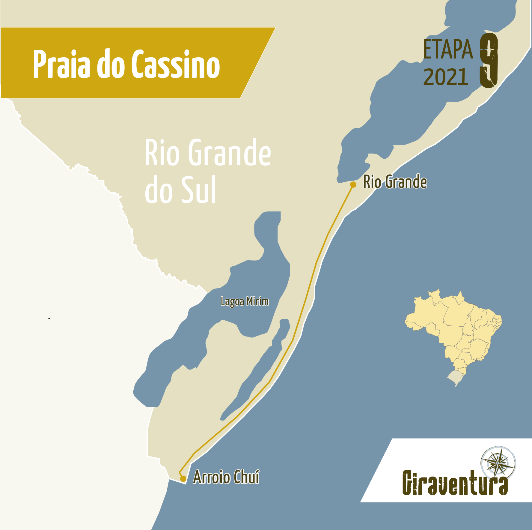 Mapa Praia do Cassino 2021